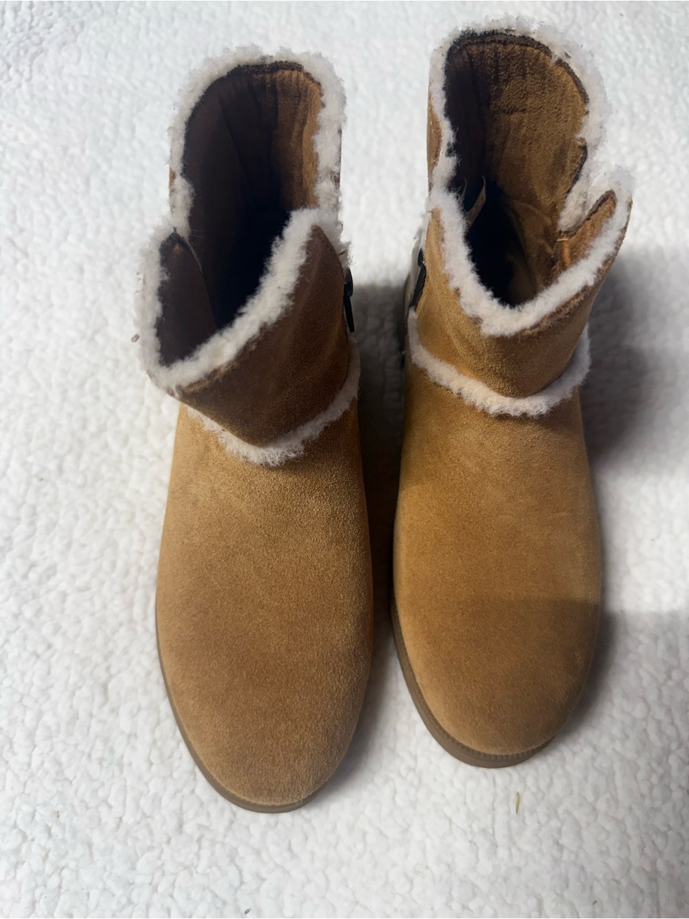 UGG Chestnut Suede Shearling Ankle Boots
